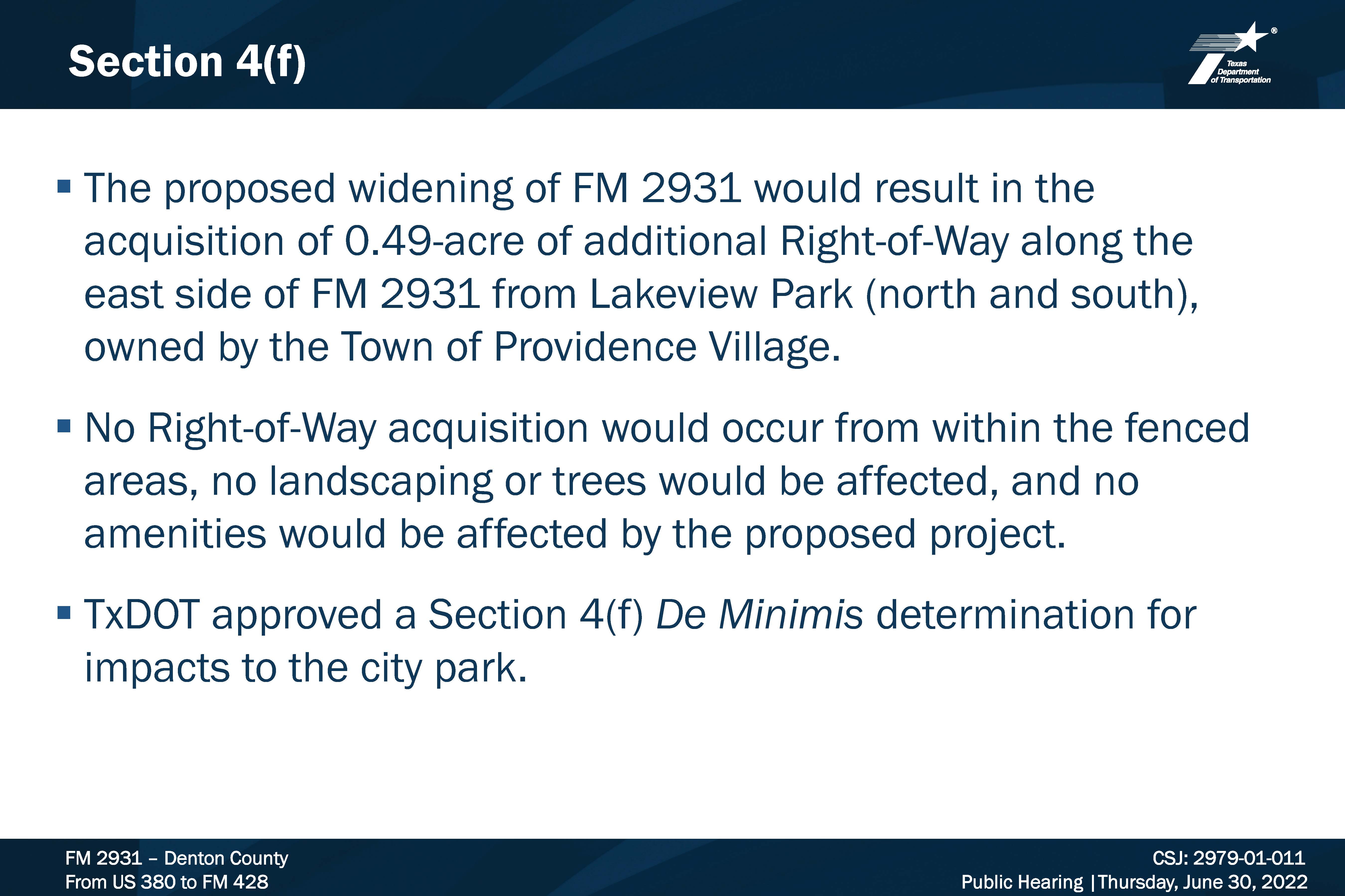 Virtual Public Hearing for FM 2931 | Keep It Moving Dallas